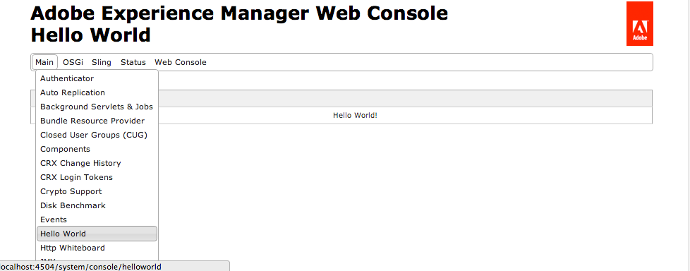 Web Console Plugin Screen