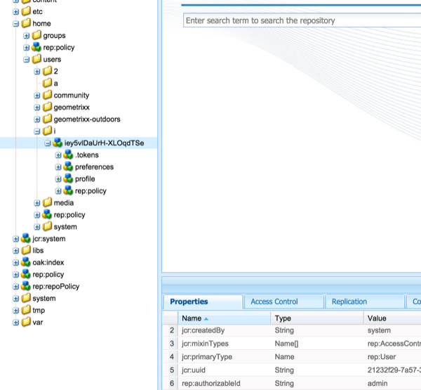 Users in AEM 6.1