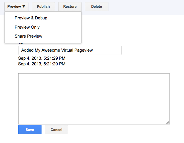 Google Tag Manager - Preview and Debug