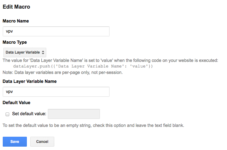 Google Tag Manager - Virtual Pageview Macro